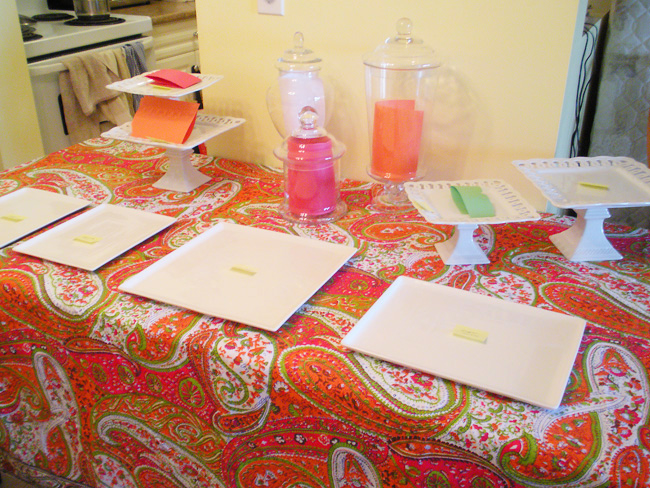 calgary dessert table with colour