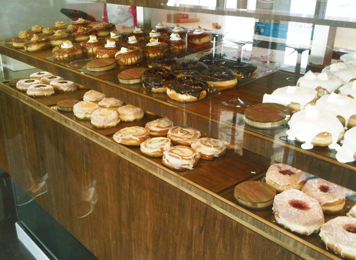 Jelly modern doughnuts Calgary display