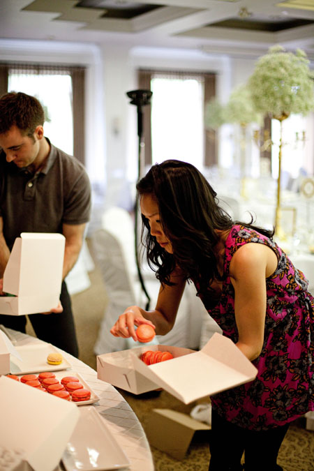 Evelyn setting up the Sugar Bar